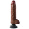 king cock gode vibrateur avec testicules 25 5 cm couleur marron 1