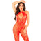 leg avenue bodystocking en maille imprime fleuri rouge taille unique