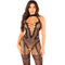 leg avenue bodystocking en maille sans fourreau noir taille unique