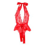 Body sexy à volants modèle SUBBLIME CEINTURE ROUGE - Vignette | Adopt1toy