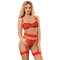 subblime 954338 soutien gorge string porte jarretelles imprime coeur rouge l xl