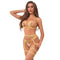 subblime 954352 soutien gorge string porte jarretelles motif floral jaune l xl