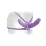 Strap-On Vibrant Double Plaisir en Silicone Violet - Vignette | Adopt1toy