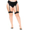 leg avenue plus lycra sheer 2 tons cuisses hautes avec couture arriere et talon cubain