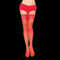 leg avenue collant rouge avec dentelle auto adhesive