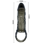 BAILE - GAINE DEXTENSION DE PÉNIS AVEC SANGLE POUR TESTICULES 11.5 CM - Vignette | Adopt1toy