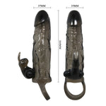 BAILE - COUVRE-PÉNIS BRAVE MAN AVEC LAPIN NOIR 16.5 CM - Vignette | Adopt1toy