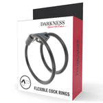 Anneau pénien double flexible Duo 2 DARKNESS - Vignette | Adopt1toy