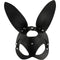 coquette chic desire masque en cuir vegan avec oreilles de lapin