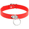 coquette chic desire collier cuir vegan rouge femme accessoire fetiche