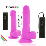 DIVERSIA - DILDO VIBRANT FLEXIBLE VIOLET 20.5 CM -O- 4.2 CM - Vignette | Adopt1toy