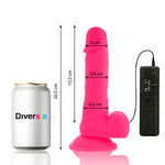 DIVERSIA - DILDO VIBRANT FLEXIBLE ROSE 20.5 CM -O- 4.2 CM - Vignette | Adopt1toy