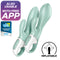 satisfyer air pump bunny 5 application gonflable lapin vibrateur vert