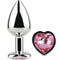 secretplay plug anal en metal coeur fuchsia petite taille 7 cm