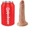 king cock penis realiste 12 cm caramel