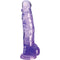 king cock clear penis realiste avec boules 16 5 cm violet