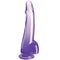 king cock clear gode testicules 19 cm violet