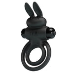 Anneau de lapin vibrator iii pour pénis noir - Vignette | Adopt1toy