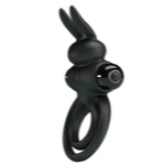 Anneau de lapin vibrator iii pour pénis noir - Vignette | Adopt1toy