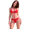 chilirose cr 4633 ensemble deux pieces rouge s m