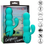 CALEXOTICS - VIBRATEUR DEL MAR DIVA RABBIR AQUA GREEN PAR CALIFORNIA DREAMING - Vignette | Adopt1toy