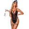 subblime costume de police corps en dentelle noir s m