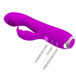 PRETTY LOVE - VIBRATEUR RECHARGEABLE RACHEL AVEC ONDES STIMULANTES VIOLET - Vignette | Adopt1toy