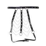 Harnais poitrine chaîne modèle SUBBLIME CUIR NOIR - Vignette | Adopt1toy