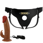 PRETTY LOVE - MARION HARNAIS SLIP UNIVERSEL AVEC DILDO VIBRANT 19 CM MARRON - Vignette | Adopt1toy