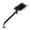 kink baguette en corde de nylon avec plumes chatouillantes et noeud noir 25 cm