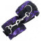 kink attentes poignets courtes en dentelle de velours et reliure en nylon violet noir 23 x 6 5 cm