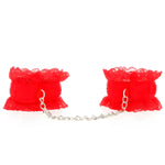 Menottes Élastiques Dentelle Rouge KINK - Vignette | Adopt1toy