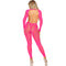 Leg Avenue Bodystocking Rose Dos Ouvert