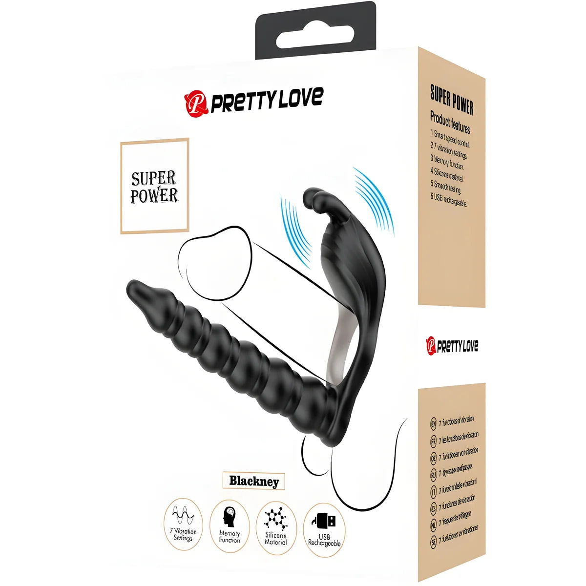 pretty love blackney anneaux penis avec plug vibrateur