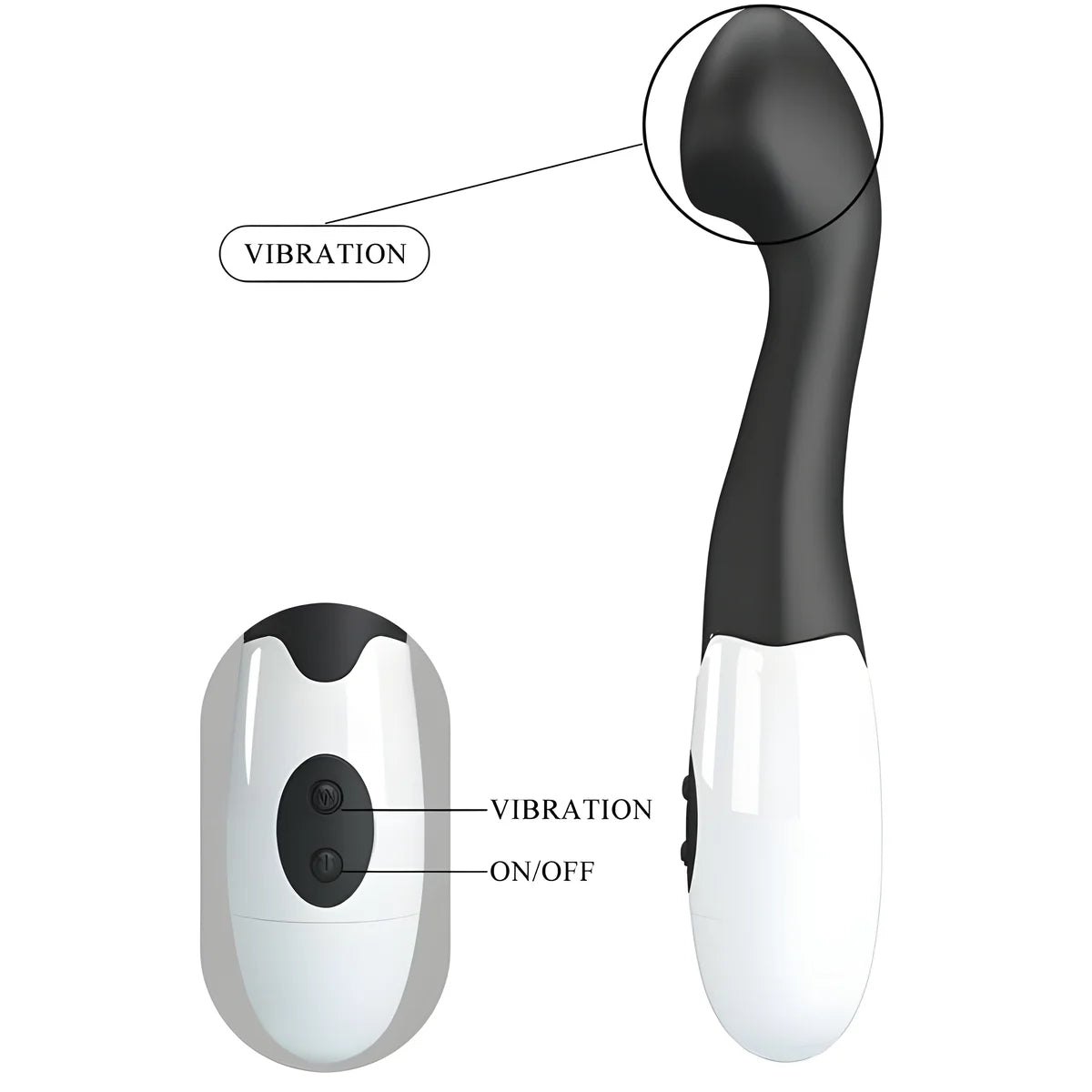 pretty love charles vibrateur point g 30 modes noir