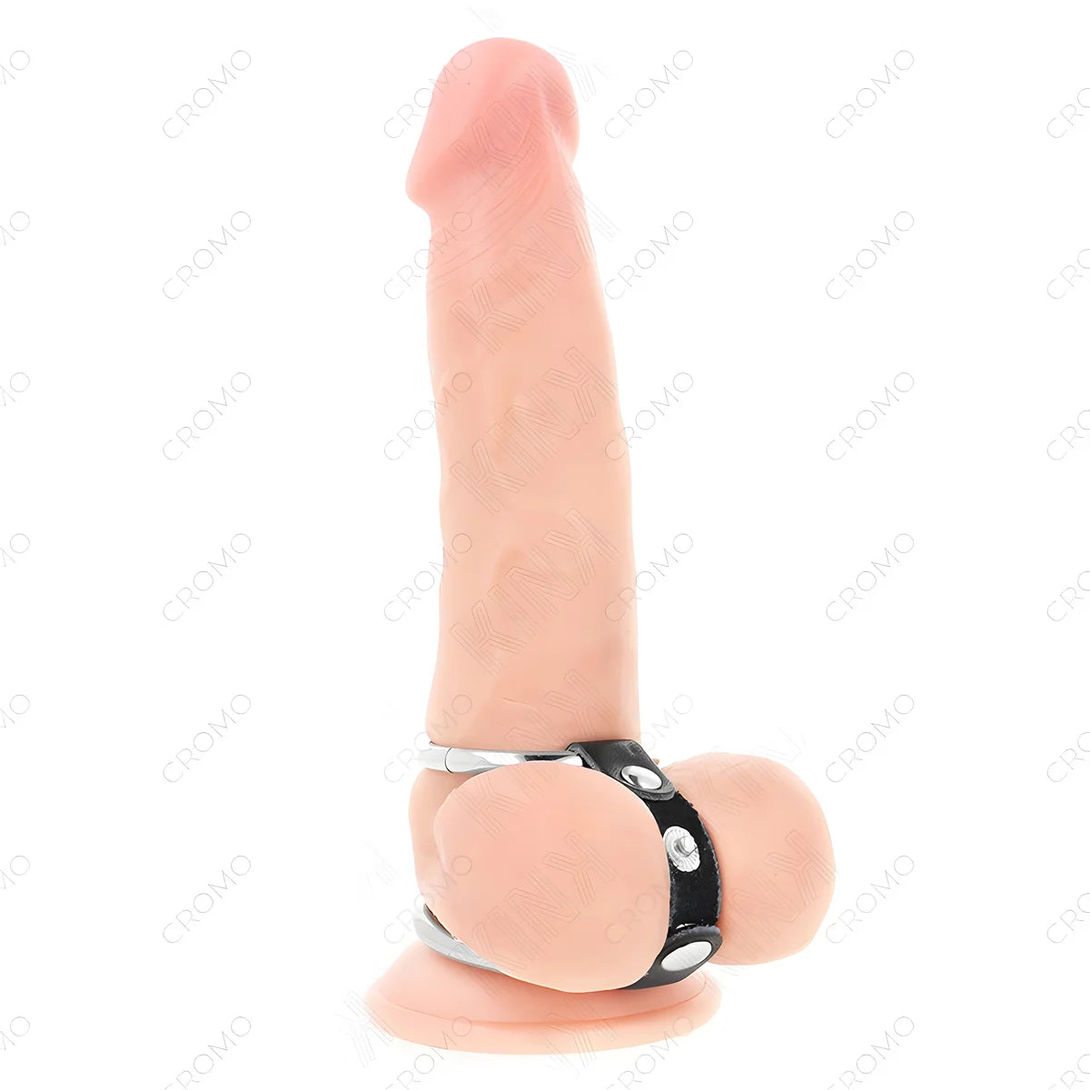 kink double anneau penis 3 8 cm a 5 cm connecte par cuir