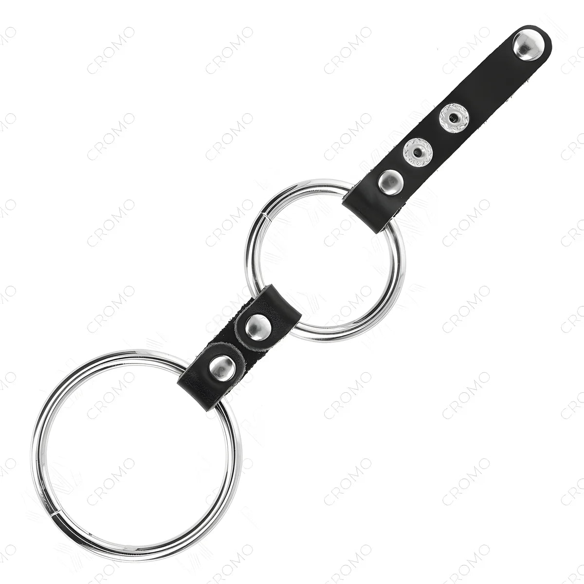 kink double anneau penis 3 8 cm a 5 cm connecte par cuir