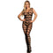 subblime 951696 bodystocking resille ouvert avec bretelles sur les epaules noir taille unique