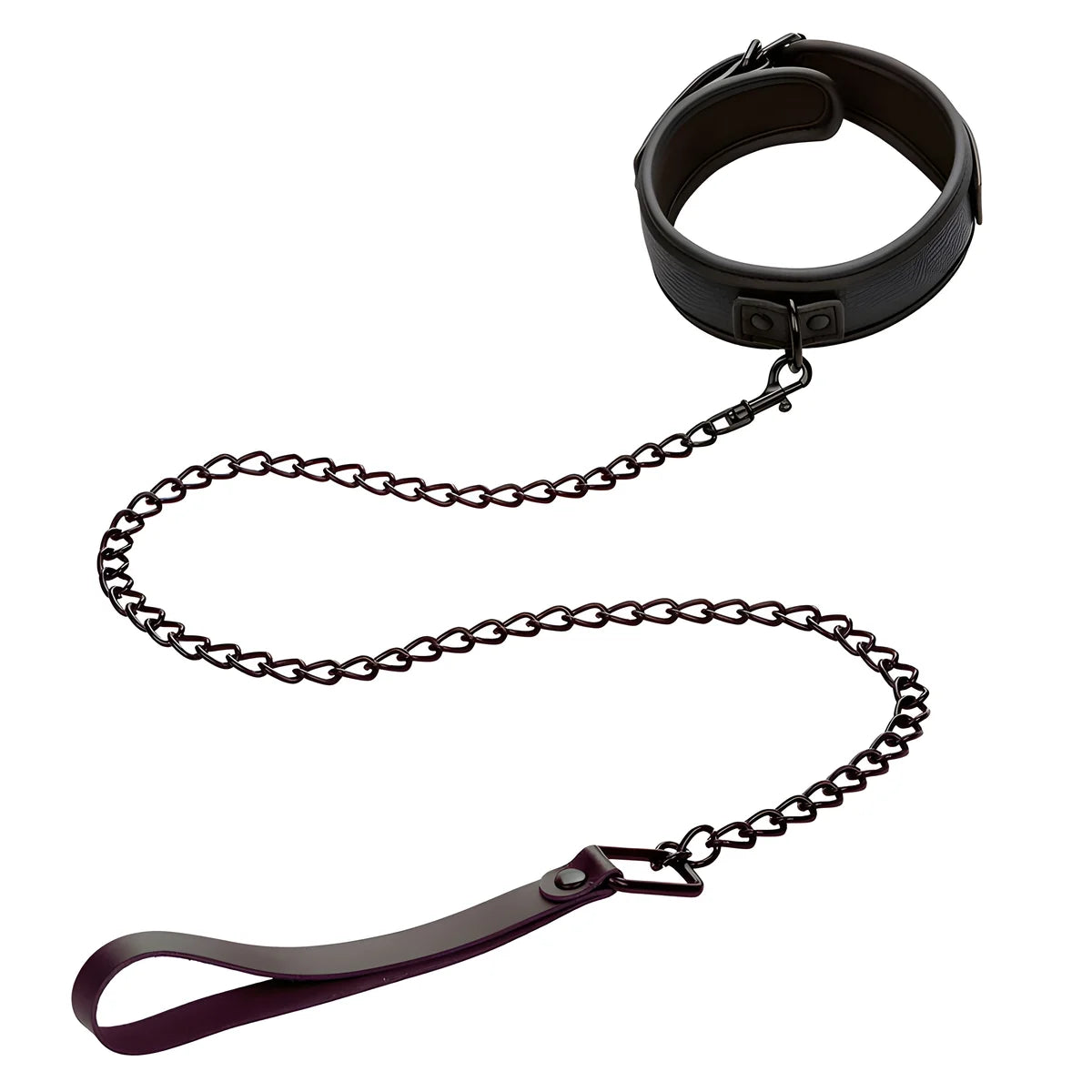 calexotics nocturnal collier et laisse en cuir reglable noir