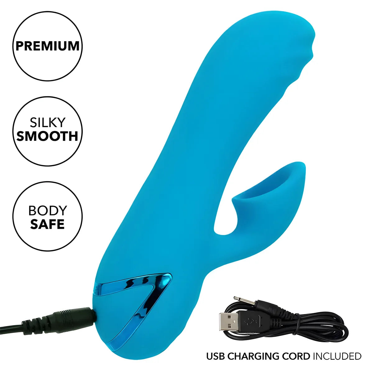 calexotics sunset beach seducer vibrateur stimulateur 10 fonctions bleu