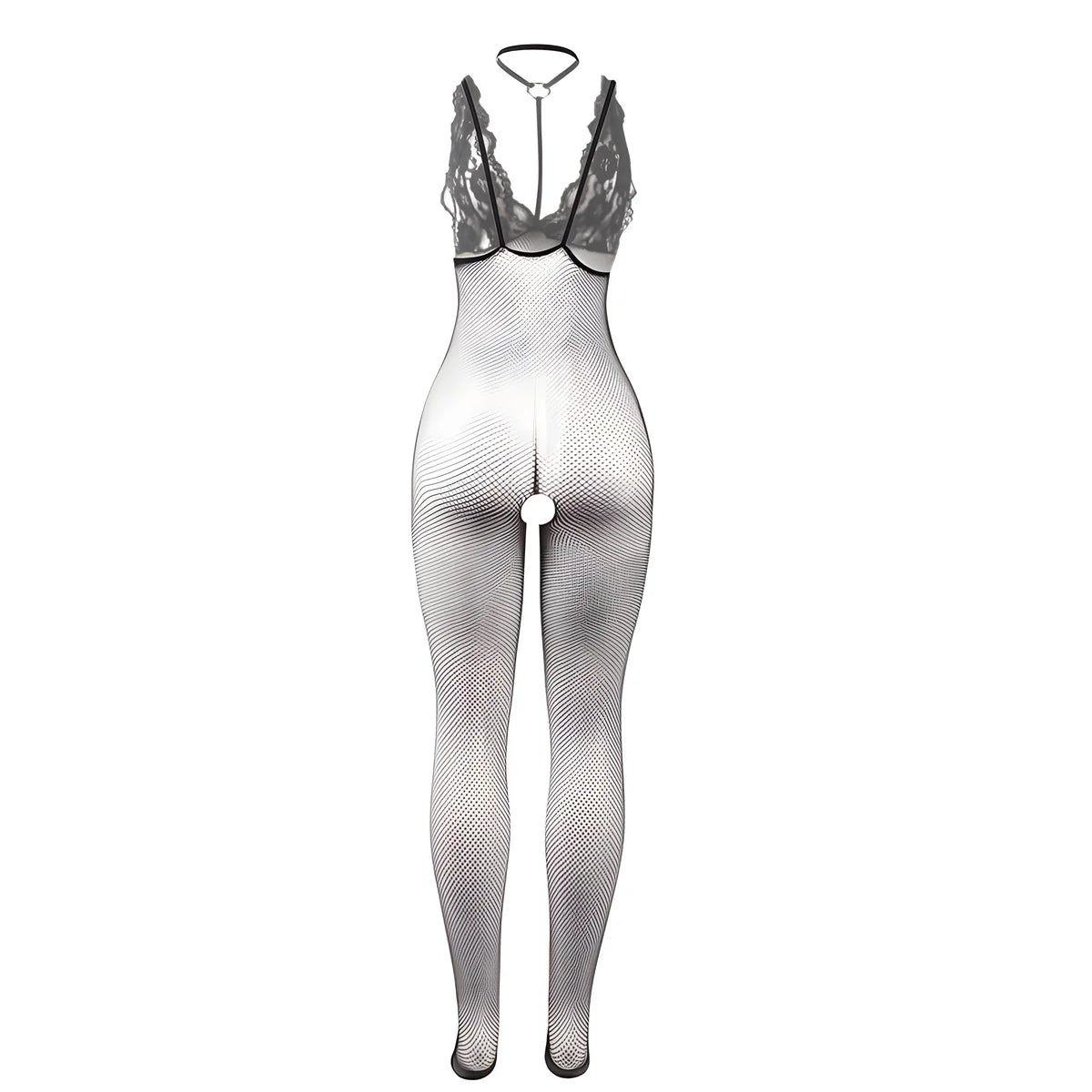 subblime 951993 bodystocking resille transparente noire sans fourrure taille unique