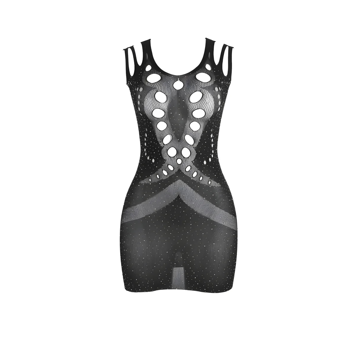 subblime 952198 robe resille avec diamants brillants noir taille unique