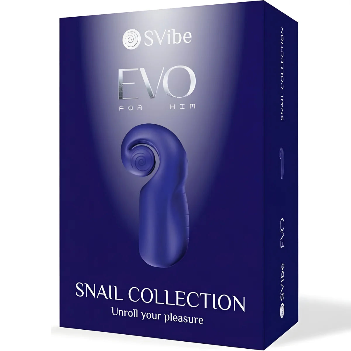 snail vibe evo pour lui masturbateur homme slide nroll bleu fonce