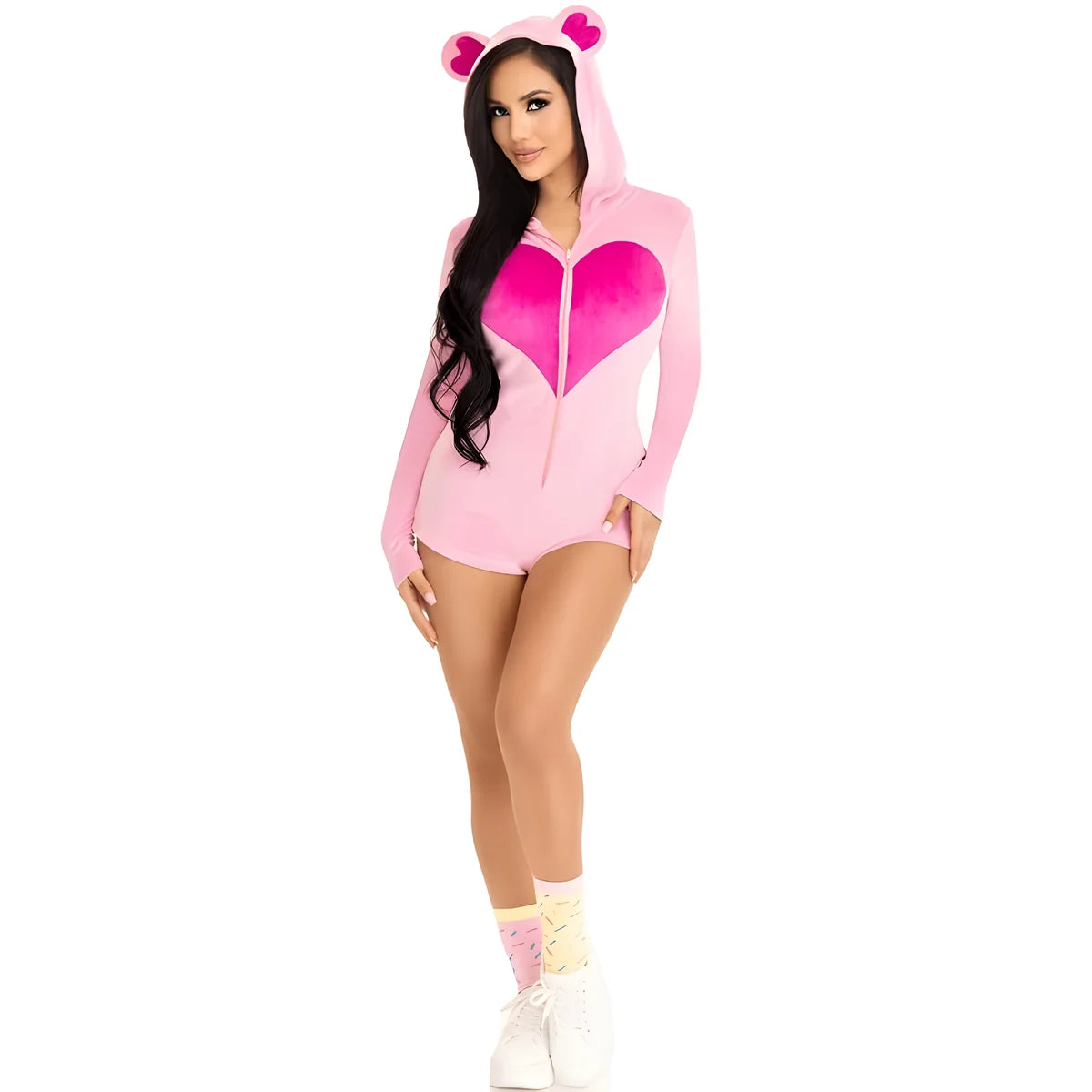 leg avenue body velours ours en teddy rose s