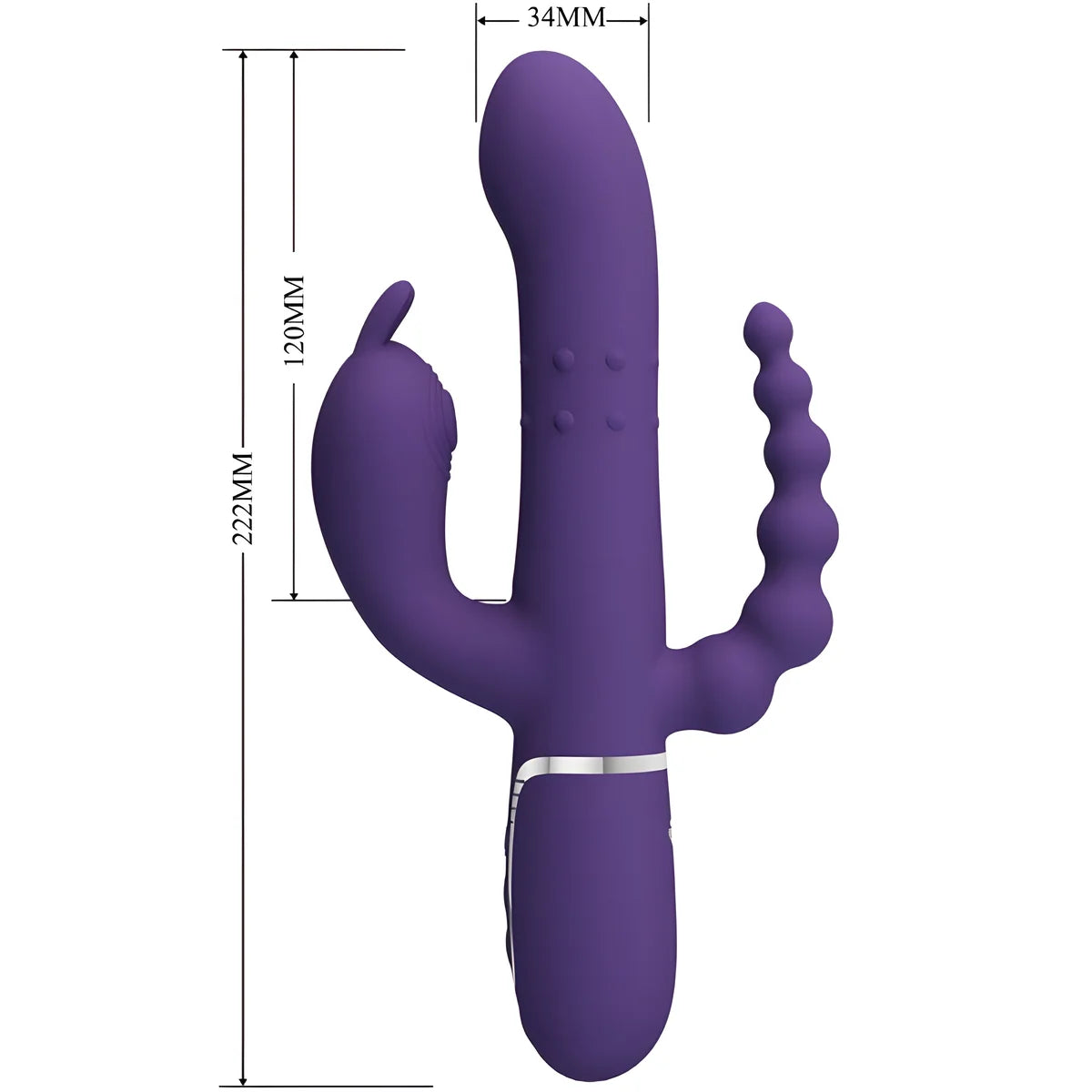 pretty love cammy triple vibrateur multifonction 4 en 1 violet