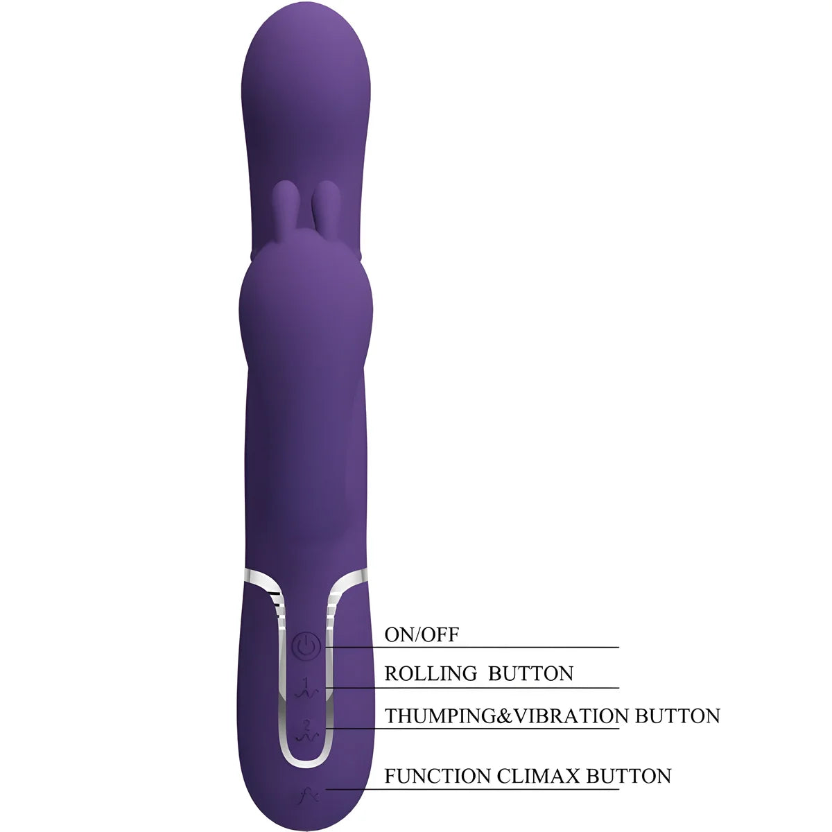 pretty love cammy triple vibrateur multifonction 4 en 1 violet