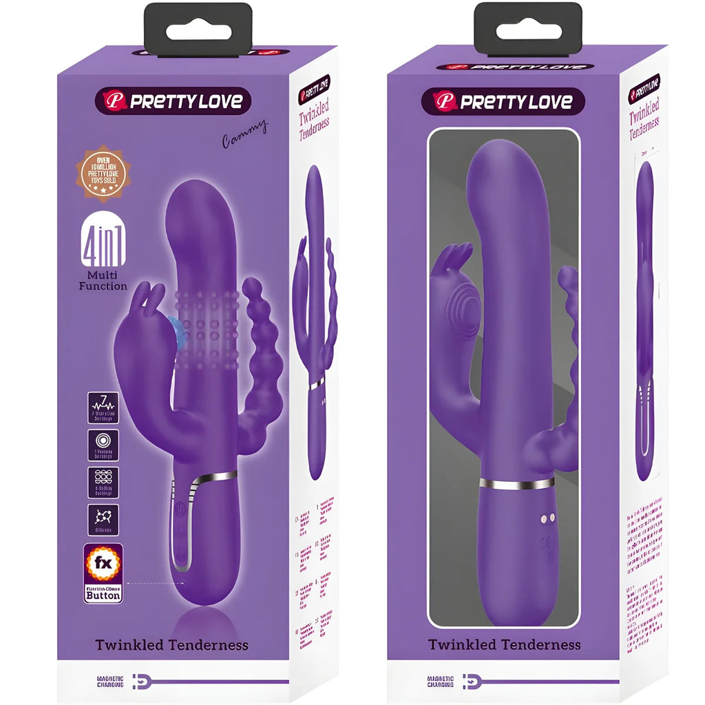 pretty love cammy triple vibrateur multifonction 4 en 1 violet