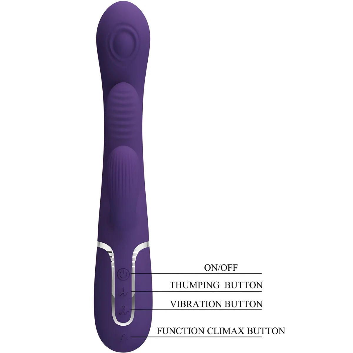 pretty love shania triple rabbit vibrateur multifonction violet