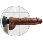 king cock gode vibrateur avec testicules 25 5 cm couleur marron 1