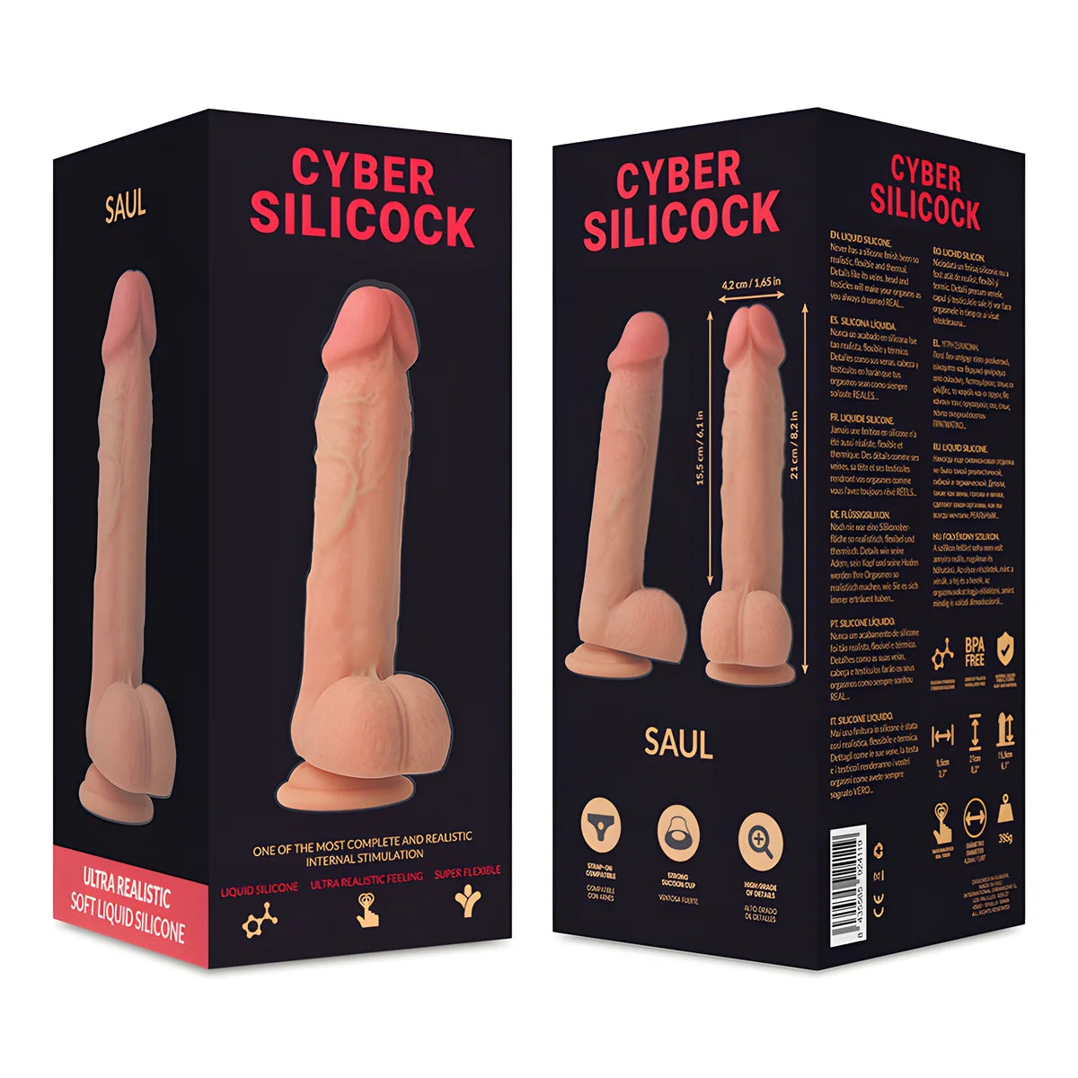 cyber silicock strap on saul silicone liquide avec 3 anneaux gratuits 15 5 cm o 4 2 cm